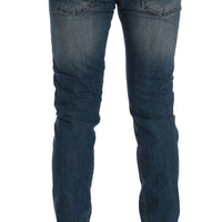 Blue Wash Torn Dunfermile Slim Fit Jeans