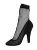 Black Nylon Transparent Socks Classic Pumps