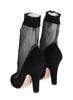 Black Nylon Transparent Socks Classic Pumps