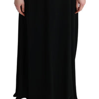 Black Stretch Shift Long Maxi Dress