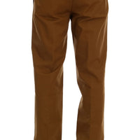 Brown Stretch Cotton Pants