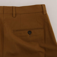 Brown Stretch Cotton Pants
