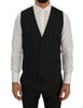 Gray Wool Silk Stretch Slim Fit 3 Piece Suit