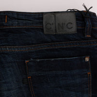 Blue Cotton Regular Fit Denim Jeans