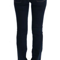 Blue Cotton Bootcut Flared Jeans