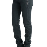 Gray Cotton Superslim Denim Jeans