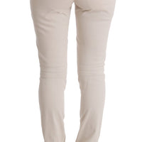 White Slim Fit Casual Jeans