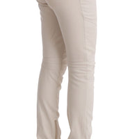 White Slim Fit Casual Jeans