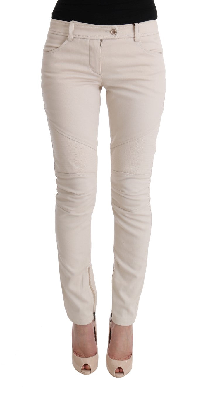 White Slim Fit Casual Jeans