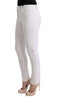 White Cotton Slim Fit Casual Pants