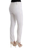 White Cotton Slim Fit Casual Pants