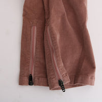 Pink Velvet Cropped Casual Pants
