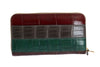 Multicolor Leather Crocodile Skin Continental Wallet