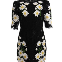 Black Floral Lace Chamomile Sicily Dress