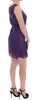 Purple Floral Lace Short Mini Shift Dress