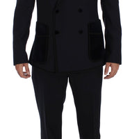 Blue Wool Torero Slim 3 Piece Suit Tuxedo