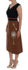 Brown Crystal Bear Key Clock Wool Dresss