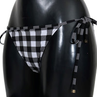 Black White Checkered Bikini Bottom