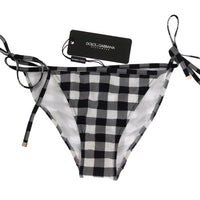 Black White Checkered Bikini Bottom