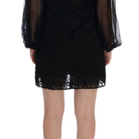 Black Lace Red Heart Shift Dress