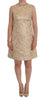 Gold Floral Jacquard Shift Dress