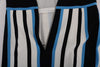 Blue White Striped Silk Stretch Sheath Dress