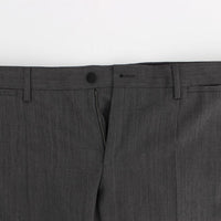 Gray Wool Stretch 3 Piece Long Blazer Suit