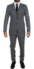 Blue Wool Owl Print Slim Fit 3 Piece Suit