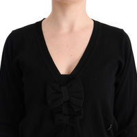 Black Wool Blouse Sweater