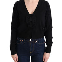 Black Wool Blouse Sweater