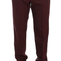 Bordeaux Wool Stretch Slim 3 Piece Suit