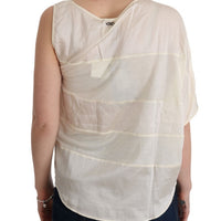 Beige Asymmetric Top Blouse