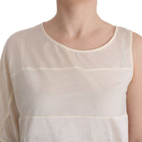 Beige Asymmetric Top Blouse