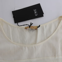 Beige Asymmetric Top Blouse