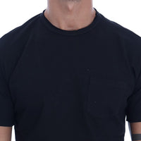 Black Cotton Crewneck T-Shirt