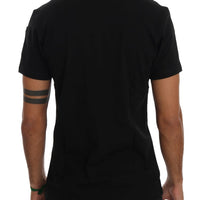 Black Cotton Crewneck T-Shirt