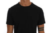 Black Cotton Crewneck T-Shirt