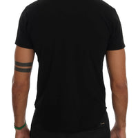 Black Cotton Crewneck T-Shirt