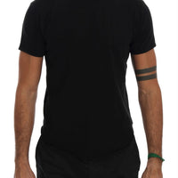 Black Cotton Crewneck T-Shirt