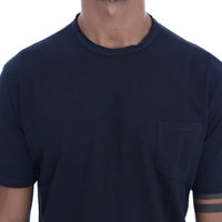 Blue Cotton Crewneck T-Shirt