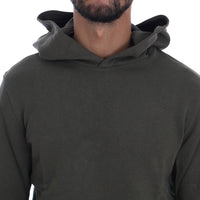 Green Pullover Hodded Cotton Sweater