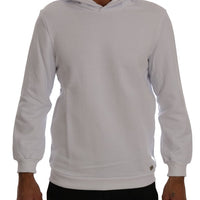 White Pullover Hodded Cotton Sweater