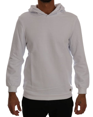 White Pullover Hodded Cotton Sweater