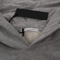 Gray Pullover Hodded Cotton Sweater