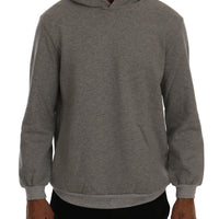 Gray Pullover Hodded Cotton Sweater