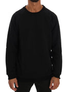 Black Crewneck Cotton Sweater