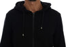 Black Sport Casual Hodded Cotton Sweater