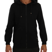 Black Sport Casual Hodded Cotton Sweater