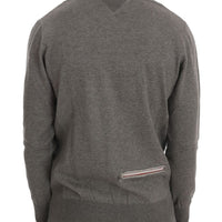 Gray Cotton Pullover Sweater