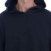 Black Gym Casual Hooded Cotton Sweater